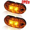 2/4pcs LED Side Marker Lights For Trailer Trucks Cars Waterproof Oval Side Clearance Warning Light Red Orange Lamp Led