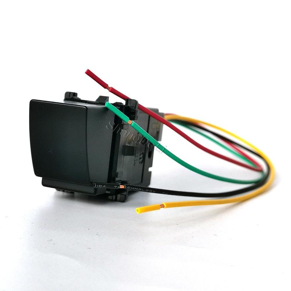 1 PC Car Small Bevel Turn on Orange / Turn Off Red LED Front Rear Fog Switch Button with Wire for Subaru Forester (SK) 2019-2024