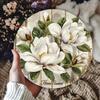 Decorative Signs Plaques Glamorous Magnolia Flower X Inch Round Aluminum Sign Waterproof and Waterproof Wallwork with Pre