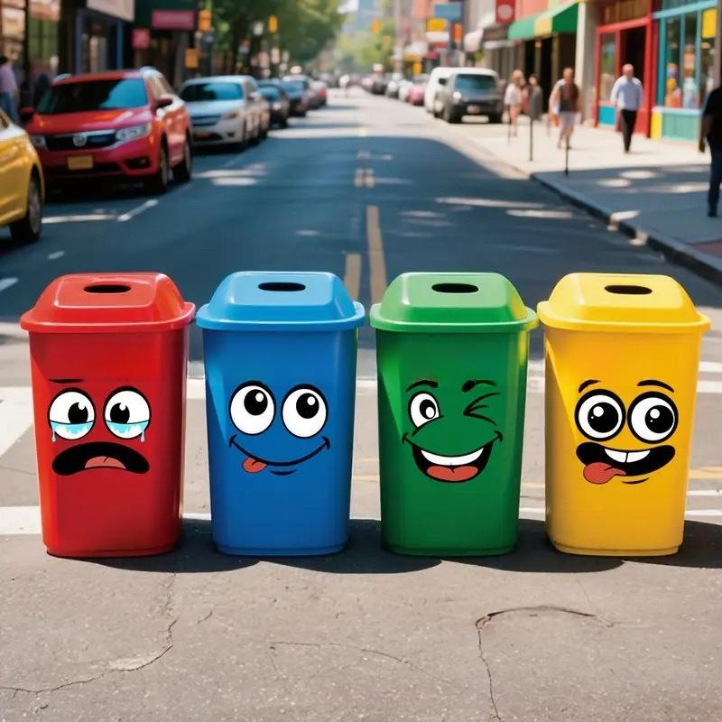 Cartoon PVC Sticker Self-adhesive, Glossy and Detachable | Suitable for Disposable Party Decoration on Trash Cans Walls