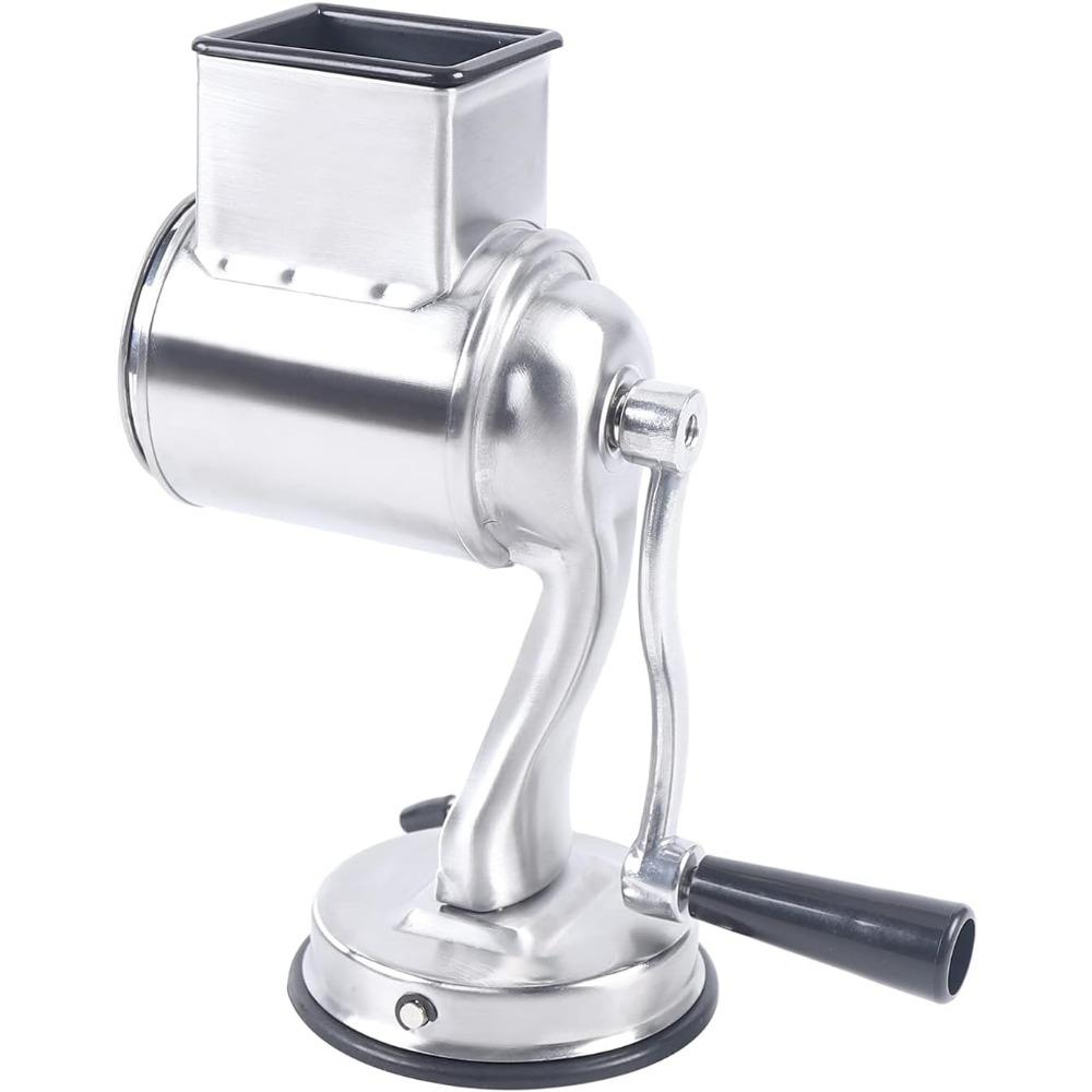 Rotary Cheese Grater Manual Cheese Shredder Multi-function Stainless Steel Vegetable Chopper Cutter with 5 Blades