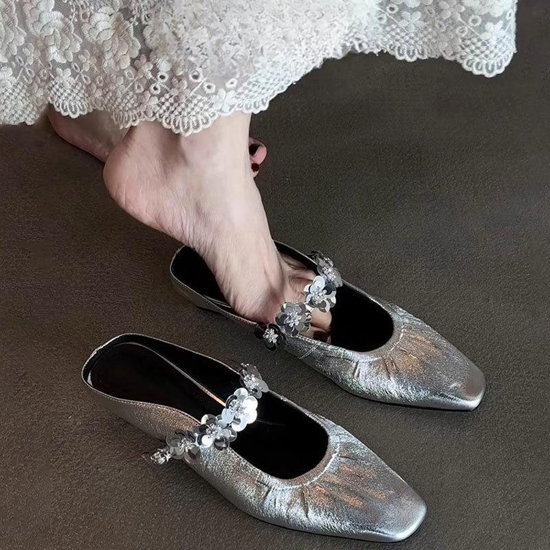 New Style of Women's Shoes Half-slipper Shoes Thick-heeled Sandals and Slippers