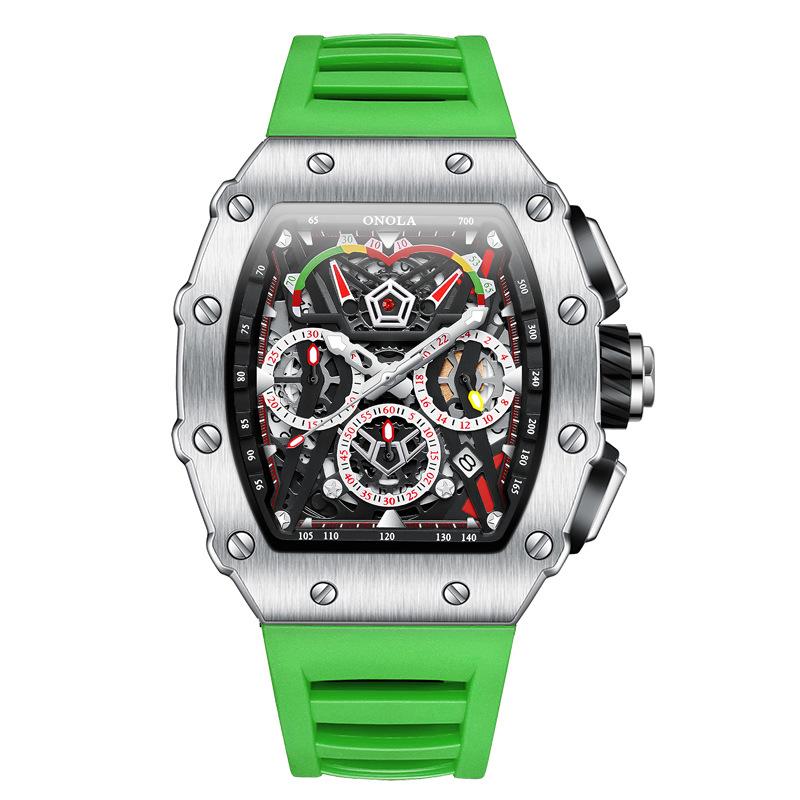 Top brand new fashion multi-color multi-function automatic mechanical men's watch luminous waterproof men's wrist watch