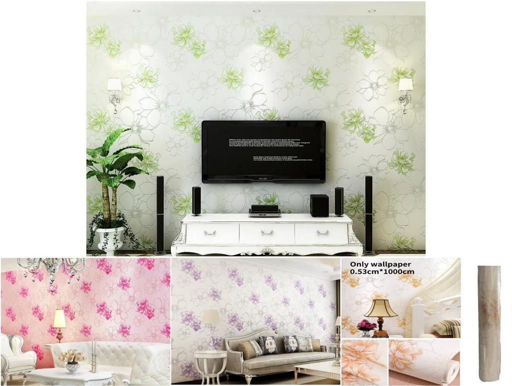 Euro Style Garden Wall Covering With 3d Embossed Texture For Living Room