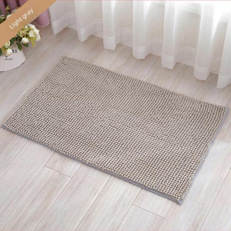 Covoraș de podea moale din chenilă, pentru toate anotimpurile - antiderapant, absorbant, culoare uni