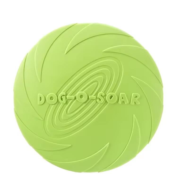 Interactive Silicone Flying Saucer Toy for Dogs Chew Resistant Flying Disc Pet Game Perfect for Puppy Training Fun