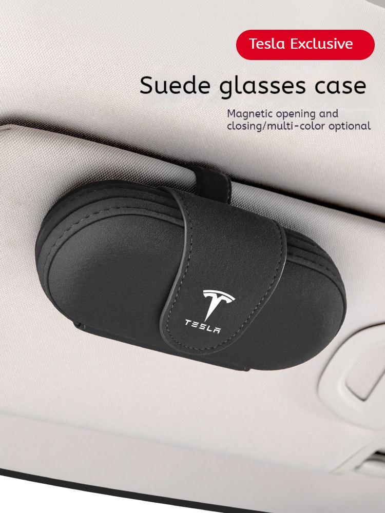 Car Visor Glasses Case Sunglasses Case Glasses Storage Case For Tesla Model 3 Model Y Model S Model X Auto Interior Accessories