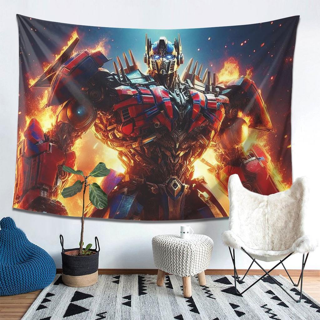 Optimus Prime Tapestry Wall Hanging Aesthetic Home Decor Tapestries for Living Room Bedroom