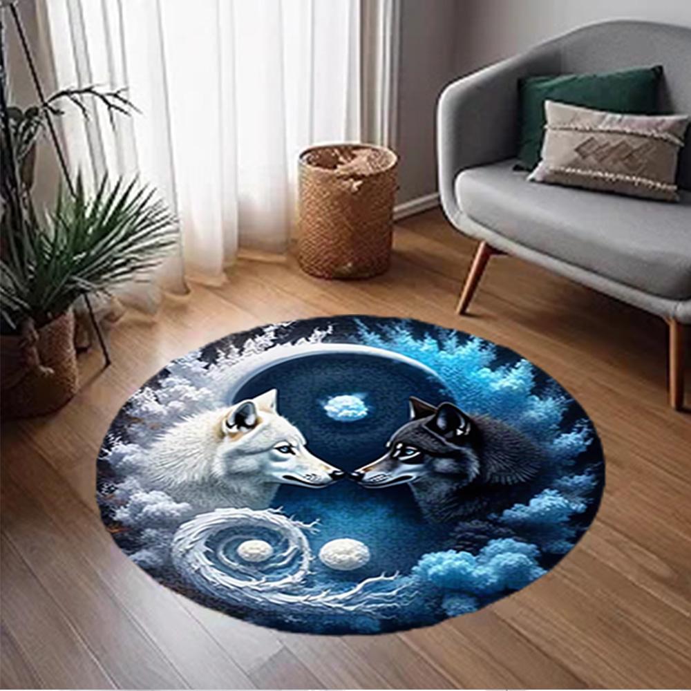 1pc Yin Yang Tree Design Non Slip Home Carpet Living Room Decoration Gift Idea