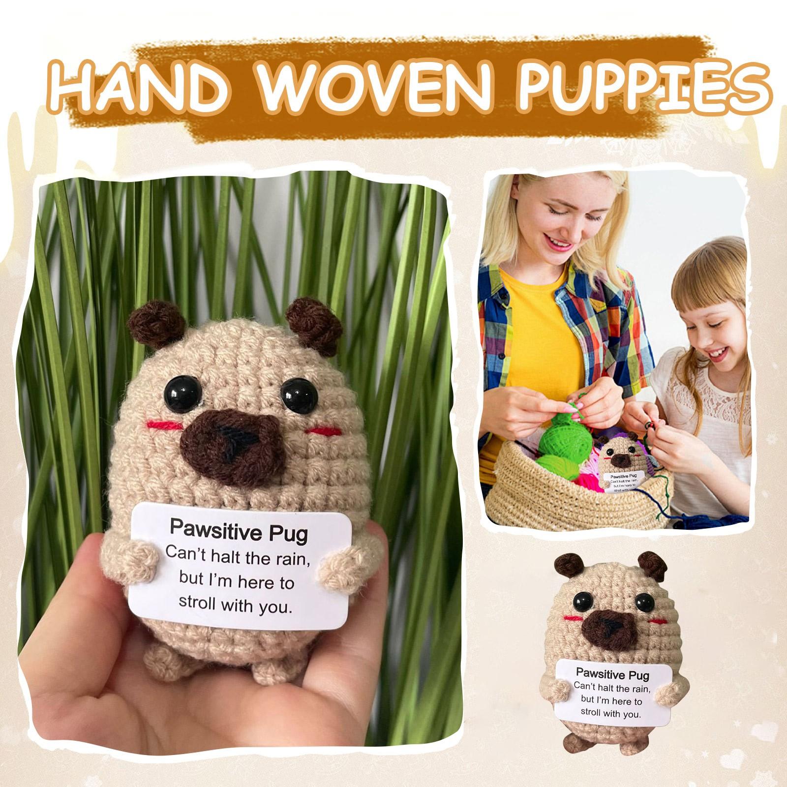 

Вдохновляющие позитивные животные - маленькие напоминания ручной работы, эмоциональный подъем, поддержка психического здоровья, вязаный ленивец One Size