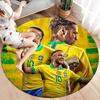 Neymar Round Area Rug,Carpet Rug for Living Room Bedroom Sofa Playroom Decor,Non-slip Floor Mat