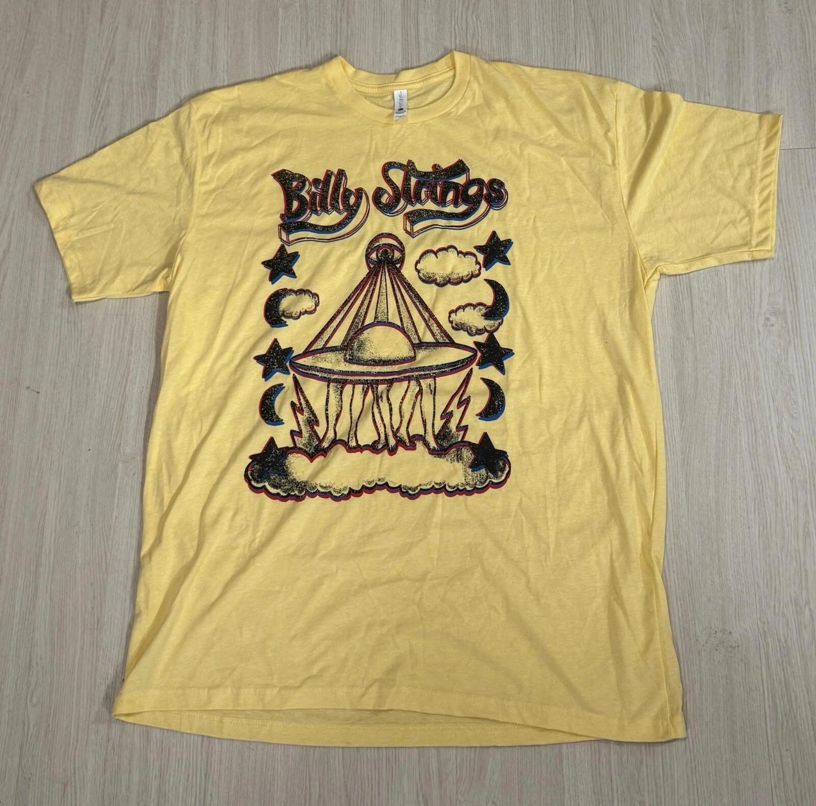 2019 Winter Tour Billy Strings Alien Circus Yellow T-hirt S