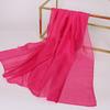 Thin Chinese Red Solid Chiffon Small Silk Scarf  Souvenir  Small Gift  Thin Big Red Women's Gauze Scarf