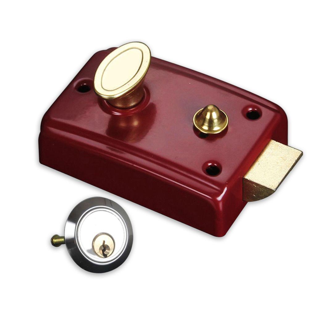 Наружные железные дверные замки Безопасность Антикража Прочный ригельный замок Многоуровневый замок Фурнитура Бытовой Внутренний Общежитие красный