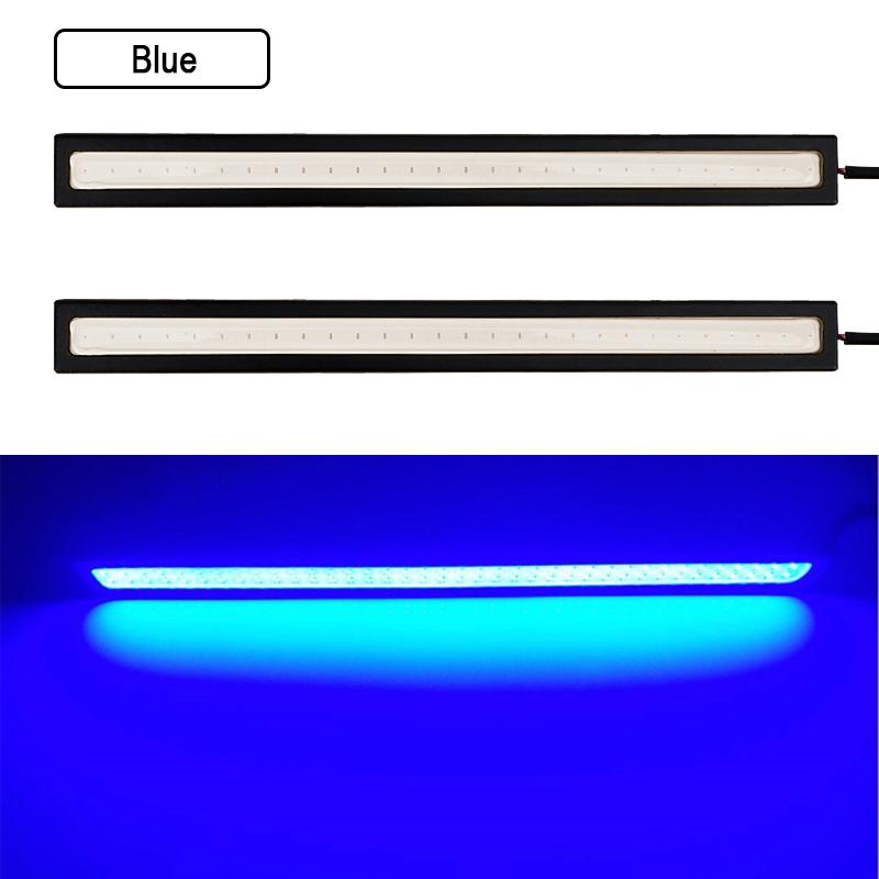 2 pezzi 17 cm LED COB lampadina 12 V 6000 K DRL Car Styling striscia impermeabile COB LED luce di lavoro guida luce di marcia diurna super bianco