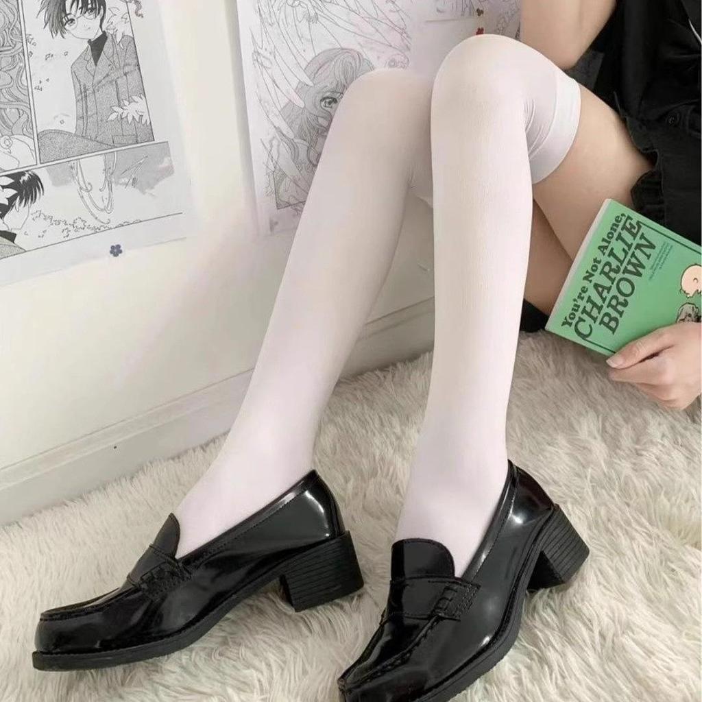 Women's Japanese Coser Over-the-Knee Slimming White Stockings