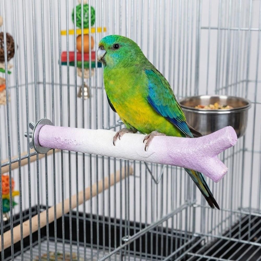 Screw Fixation Bird Standing Perches Textured Claw Grinding Rod Parrot Standing Bar Bird Cage