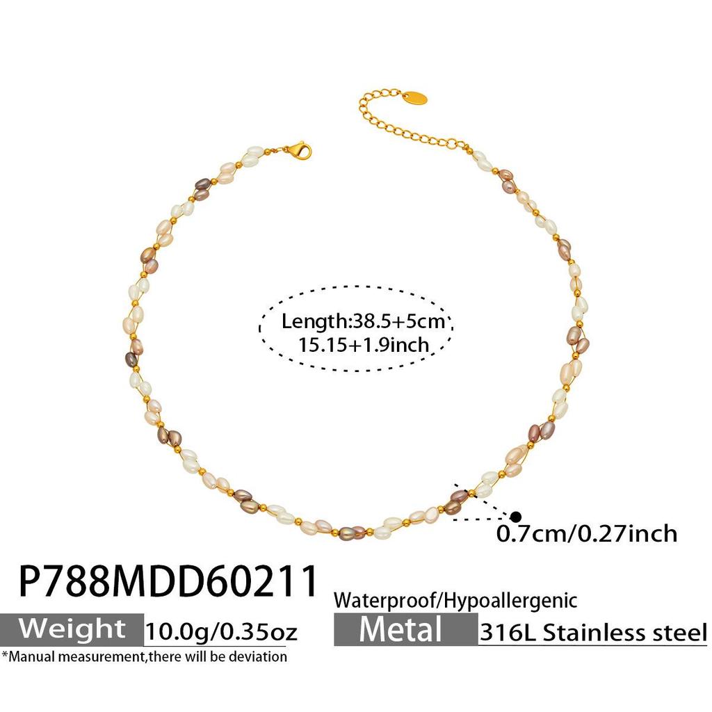 Elegant Bamboo & Diamond Pendant Necklace Bracelet with Freshwater Pearls On a Luxurious Braided Chain