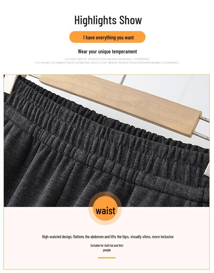 Autumn/Winter Warm Velvet Casual Pants for Women Aged 45-65