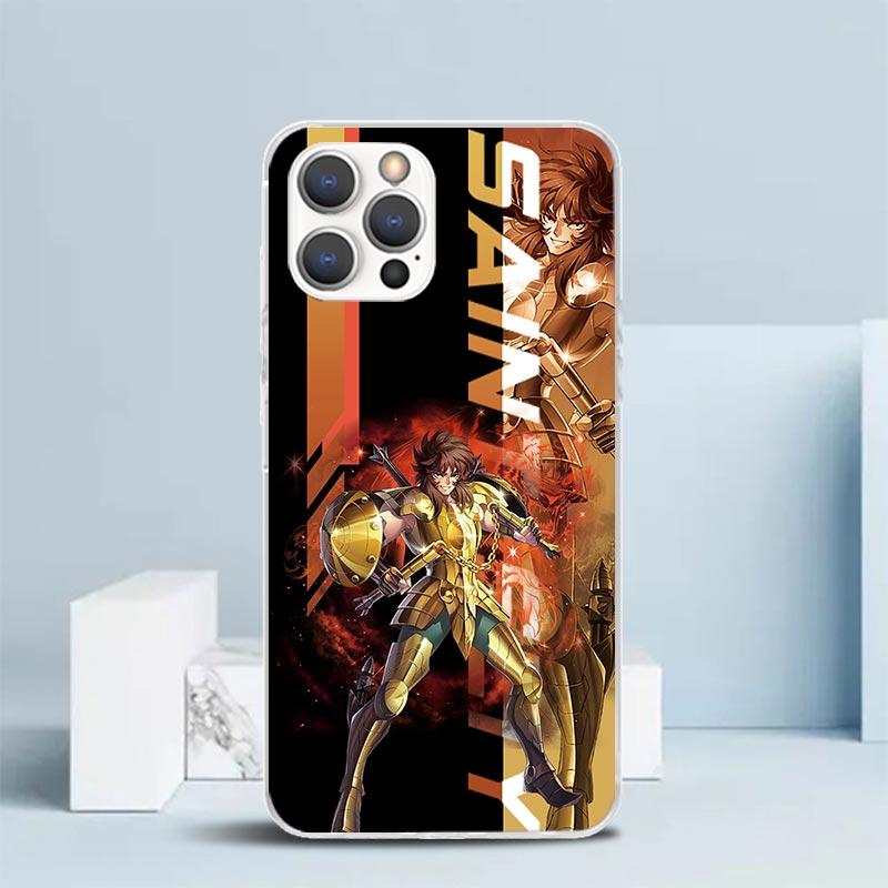 Saint Seiya Anime Soft Cover for iPhone 16 17 Air 15 14 Pro Max 16E Phone Case 13 Mini 12 11 7 SE 8 Print Pattern Fit Cases 16 1