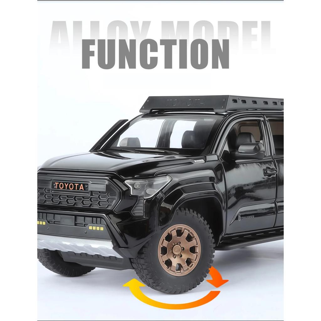 1/24 Toyota Tacoma Picku Wagon Alloy Model Car Toy Diecasts Casting Sound and Light Car Toys for Children Vehicle