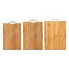 3-Piece Cutting Board, Kitchen Cutting Board, Bamboo Cutting Mat for Cooking, Non-Slip Cutting Board with Hanging Hole, Thick Cutting Sheet for Meat,