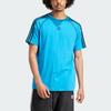 Adidas Originals Striped Color Block Crew Neck Short Sleeve T-Shirt Men Tops Blue IS2830