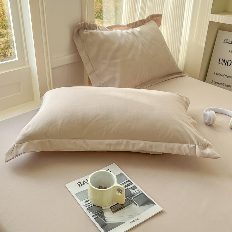 2Pcs/Set 48x74cm Simple Solid Color Pillowcase Fashion Home School Bedding Classic Bedroom Sleeping Pillow Case