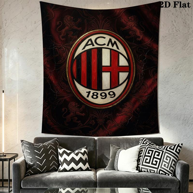 Ac Milan Crest Ornate Background Bedding 1 Duvet Cover 2 Pillowcase Without Core Bedding Set Duvet Cover And Pillowcase