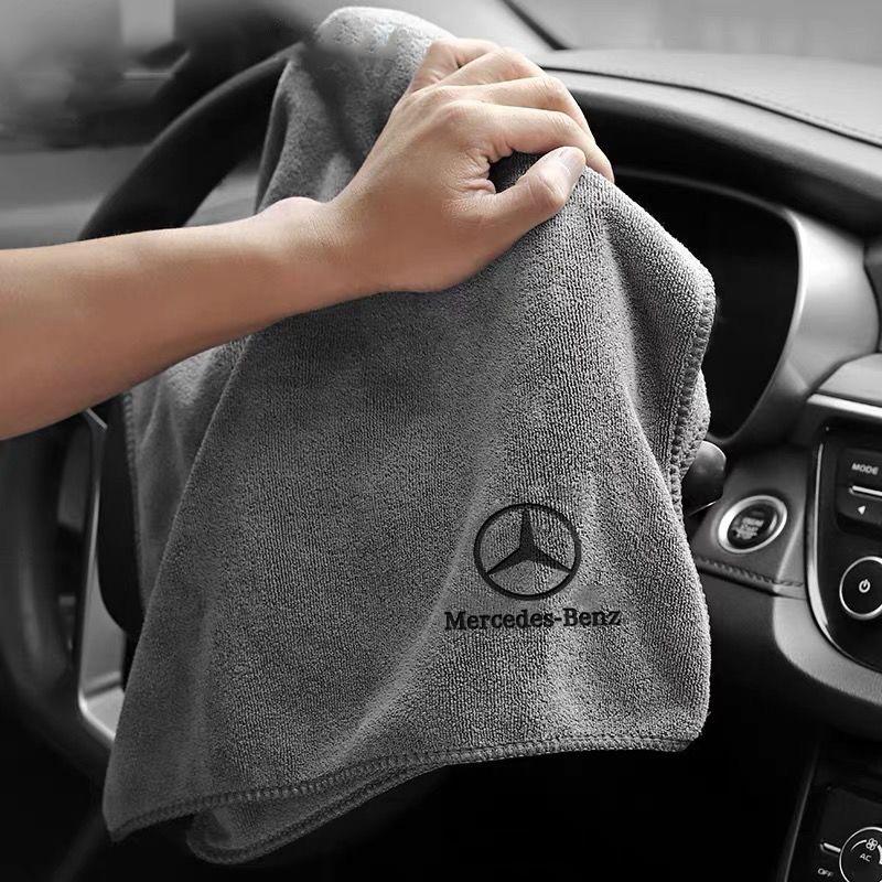 CRX1 Car Microfiber Cleaning Towel Drying Cloth Towel Car Washing Tools For Mercedes Benz W210 W164 W203 W205 W251 CLK GLA ML Sticker