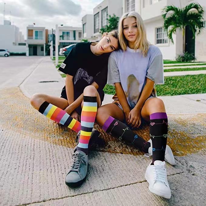 Pánské Dámské Ponožky Kompresní Ponožky Elastické Sportovní Krásné Nohy Sestra Punčochy Běh Lezení Cyklistika Let Cvičení