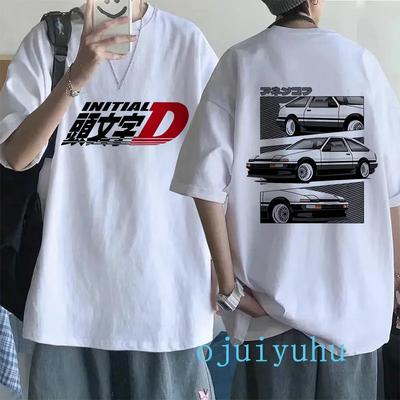 AE86 Αστείο Harajuku Manga T-Shirt Ιαπωνικό Anime Κινούμενο Σχέδιο Γοτθικά Καλοκαιρινά Μπλουζάκια Initial D Ευρωπαϊκό Μέγεθος T-Shirt Ανδρικό Γραφικό T-Shirt Άνδρας