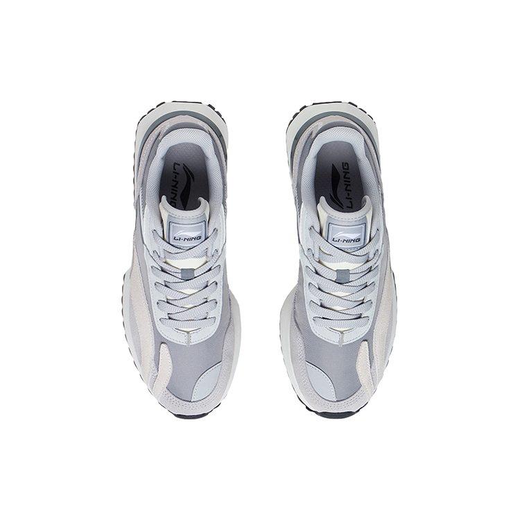Li Ning Zaiwu Cushioning Slip Resistant Abrasion Resistant Lightweight Low top Sports Casual Shoes Men's White Gray AGCS261-5