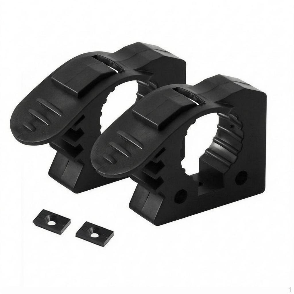 2 Pieces Rubber Clamp Bracket Ribbed Fasten quickClamp Molded Tool Holder for Vehicle