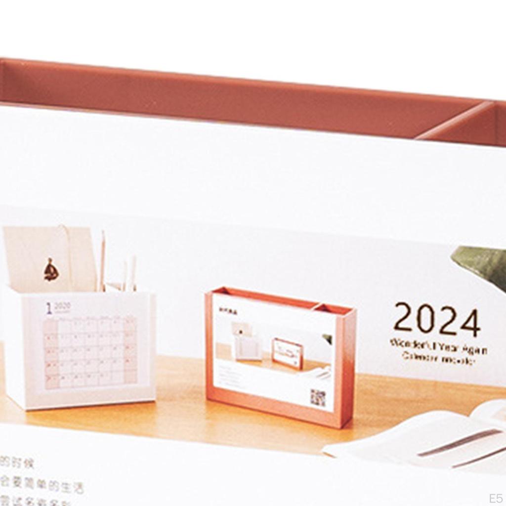 Schreibtischkalender 12 Monate mit Stifthalter-Zubehör, persönlicher Tagesplaner für