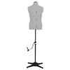 VidaXL Mannequin de couture ajustable pour homme Gris Taille 37-45