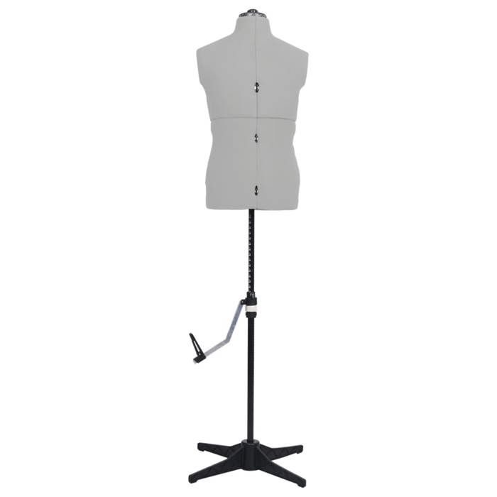 VidaXL Mannequin de couture ajustable pour homme Gris Taille 37-45