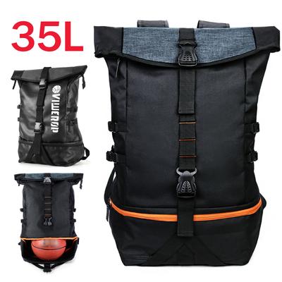 35L Herren Sport Basketballtasche Elite Trainingsrucksack Großer Reiserucksack Outdoor Wandern Campingtaschen Bergsteigerrucksäcke