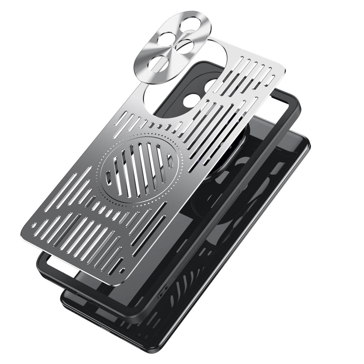 

For Honor 200 5G Case Back Hollow Heat Dissipation Aluminum Alloy Phone Cover Silver