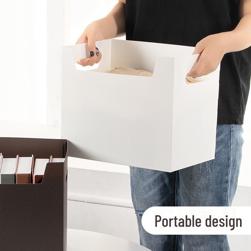Organiseur de bureau pliable pour livres et dossiers - Boîte de rangement pour dossiers A4 et articles divers