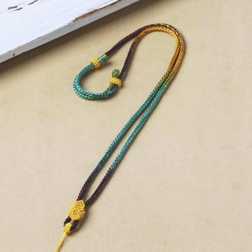 Year of the Snake Prosperity Knot Adjustable Pendant with Finely Braided Eight-Strand Cord