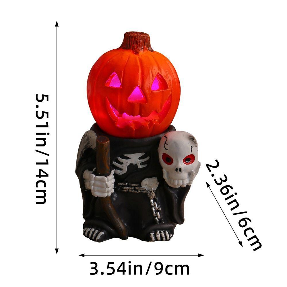DIY Pumpkin Head Light Cartoon LED Lanterns Halloween Knight Pumpkin Lantern  Haunted House