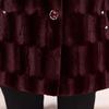 Winter Coat for Elderly Women Faux Mink Fur Thick Warm Jacket Plus Size Grandma Outerwear