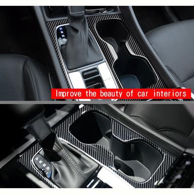 Carbon Fiber Look Black Gear Shift Panel Cover For Hyundai Santa Cruz 2022 2023