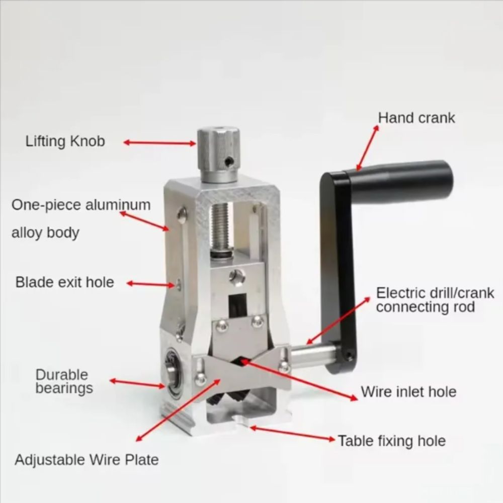 Liga de Zinco-Alumínio Stripper Manual Operação Portátil Ferramenta de Descascar Cabos Trabalho com Cabos Elétricos