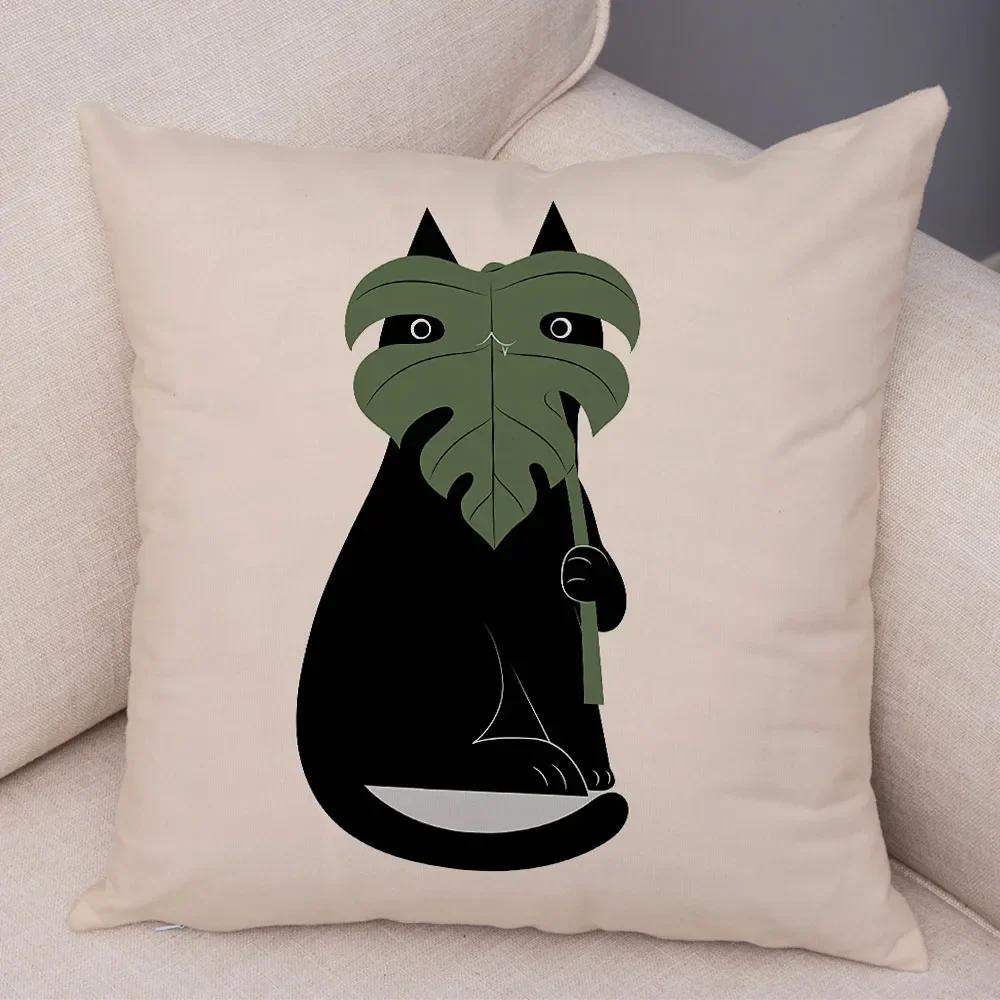 Nordic Style Plant Tree Cushion Cover Decor Geometric Abstract Modern Art Pillow Case for Sofa Home Super Soft Plush Pillowcase