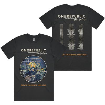 OneRepublic Escape To Europe 2025 Tour T-shirt Korte Mouw Losse Heren T-shirts Rockband Unisex Streetwear Hip Hop Print T-shirt