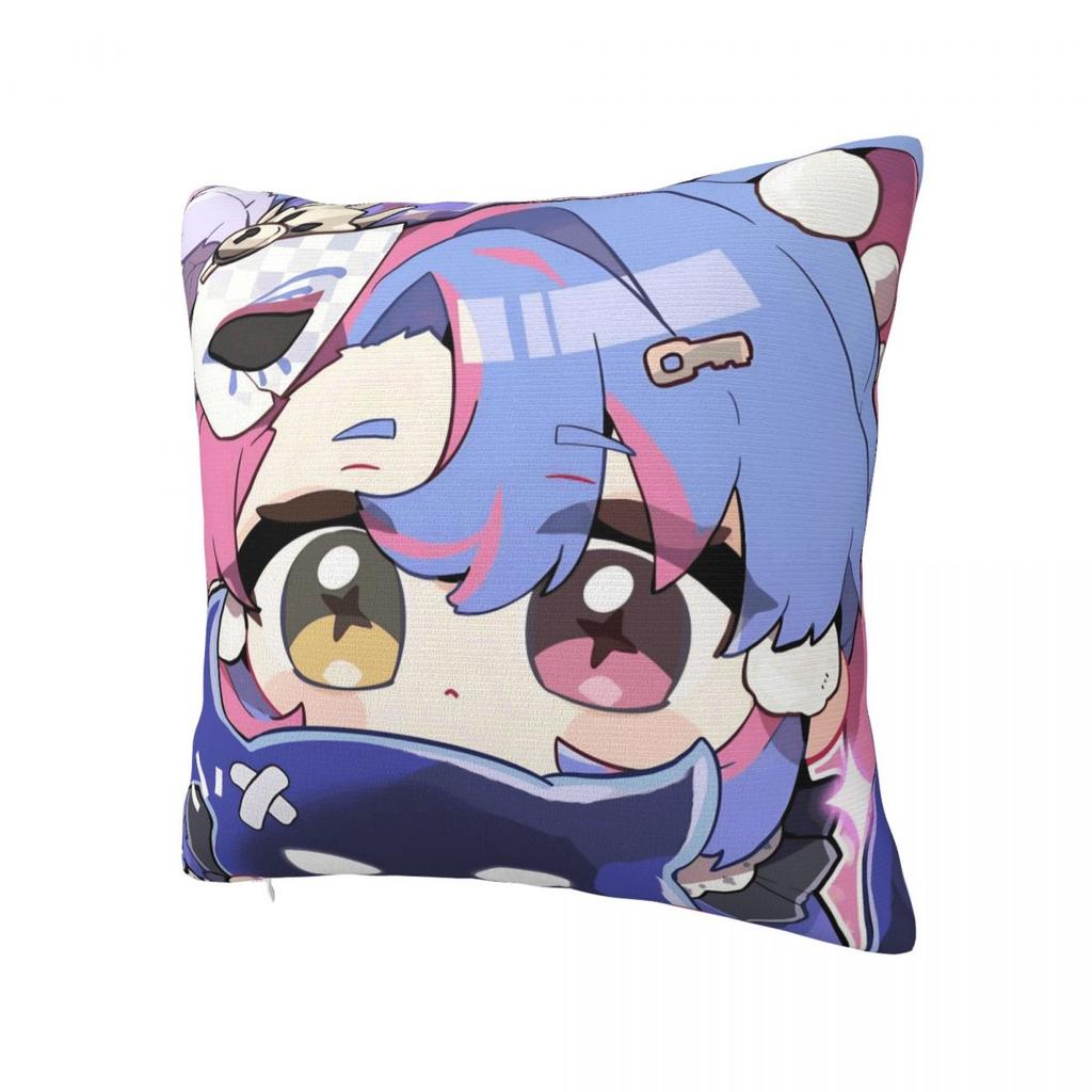 Pillow Case Cute Q Version Wuthering Waves Rinascita Phoebe Zani Square Pillow Cover Kawaii Cushion Cover Car Home Decorative