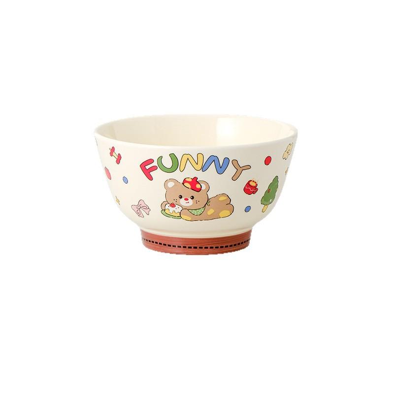 Cute Rice Bowl 2025 Tableware Household Bowl Gift Box Set Cartoon Dessert Bowl Souvenir Ceramic Rice Bowl