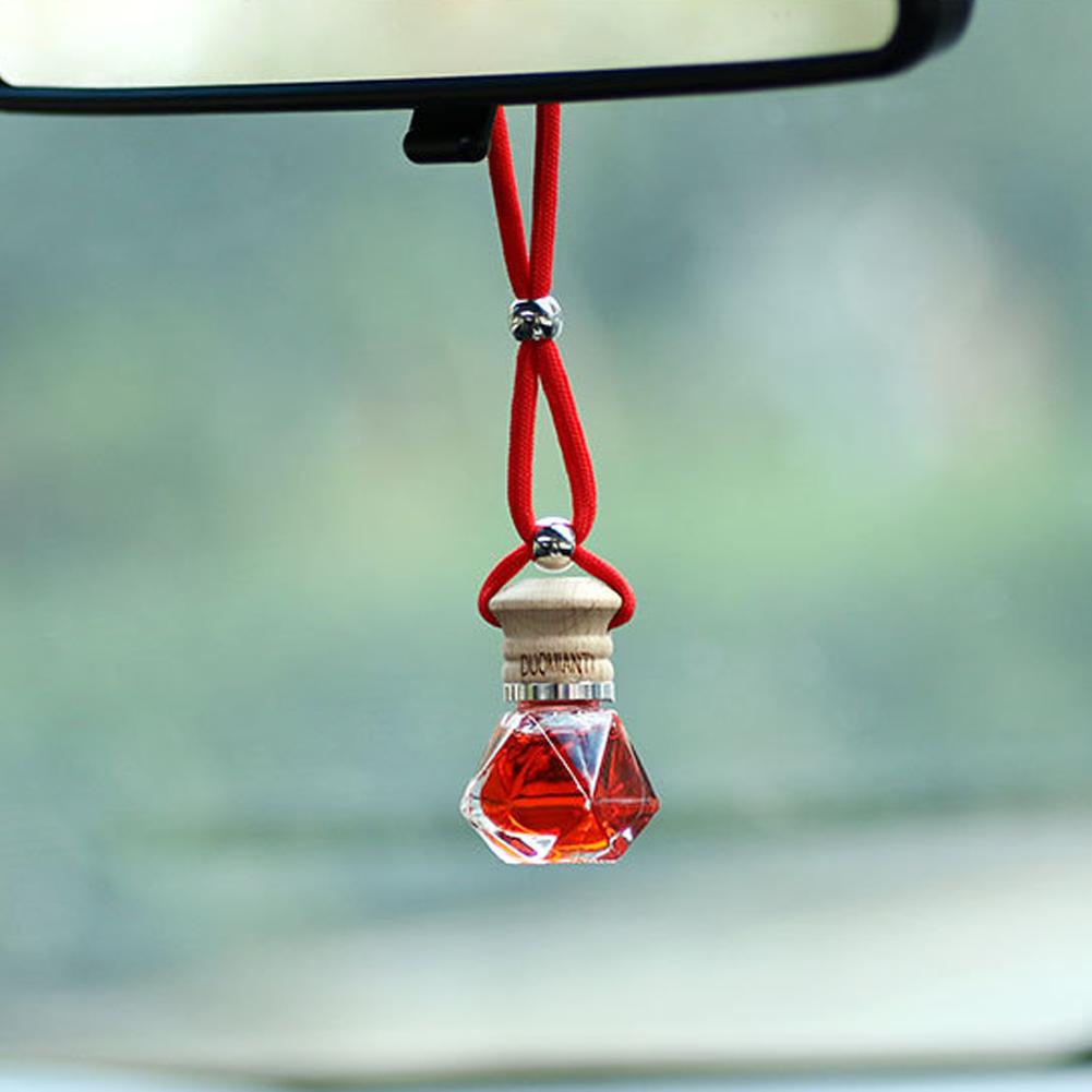 7ml Car Hanging Bottles Perfume Aromatherapy Refillable Air Freshener Diffuser Oil Fragrance Bottle Vehicle Auto Sapper Pendant